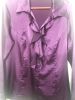 Adult Female Costumes to Hire - Purple Satin blouse with frill - SIZE 16